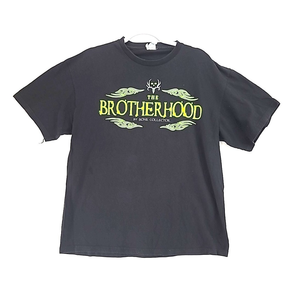 The Brotherhood by BONE COLLECTOR T Shirt Mens XL Short Sleeve Black Vtg
